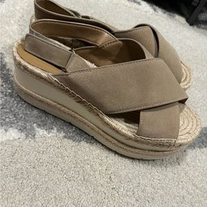 Marc Fisher Suede Espadrille Heels Sandals